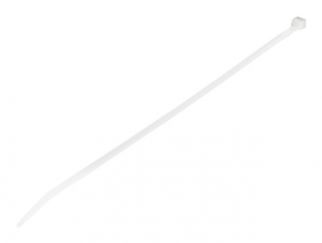 StarTech.com 10"(25cm) Cable Ties, 1/8"(4mm) wide, 2-5/8"(68mm) Bundle Diameter, 50lb(22kg) Tensile Strength, Nylon Self Locking Zip Ties w/Curved Tip, 94V-2/UL Listed, 1000 Pack, White - Nylon 66 Plastic - TAA (CBMZT10NK) - cable tie - TAA Compliant