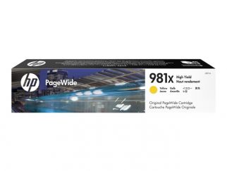 HP 981X - 116 ml - High Yield - yellow - original - PageWide - ink cartridge - for PageWide Enterprise Color MFP 586, PageWide Managed Color E55650