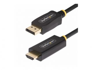 StarTech.com 3.3ft (1m) DisplayPort to HDMI Adapter Cable, 4K 60Hz with HDR, DP to HDMI 2.0b, Active Video Converter, DisplayPort Desktop to HDMI Monitor, M/M - DisplayPort to HDMI Cord (3F-DP-HDMI-4K60-HDR) - adapter cable - DisplayPort / HDMI - 1 m