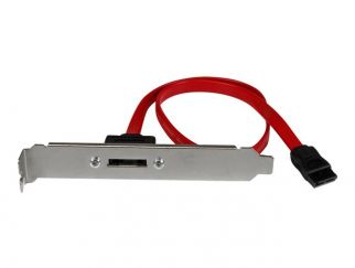 StarTech.com 18in 1 Port SATA to eSATA Plate Adapter - External SATA Plate - 6Gbps eSATA Port - Internal SATA to eSATA Adapter - 18 inch (ESATAPLT18IN) - SATA internal to external panel - Serial ATA 150/300/600 - SATA (F) to eSATA (M) - 45.72 cm - for P/N