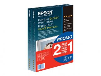 Epson Media, Media, Sheet paper, Premium Glossy Photo Paper, Office - Photo Paper, Home - Photo Paper, Photo, 10 x 15 cm, 100 mm x 150 mm, 255 g/m2, 80 Sheets, Buy one, get one free