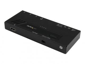 StarTech.com 4 Port HDMI Switch - 4K with Fast Switching, Auto-Sensing & Serial Control - Automatic 4x1 HDMI Video Switcher Box (VS421HD4KA) - video/audio switch - 4 ports