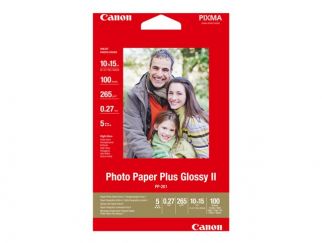 Canon Photo Paper Plus Glossy II PP-201 - photo paper - high-glossy - 100 sheet(s) - 102 x 152 mm - 265 g/m²