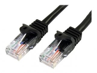 StarTech.com 1m Black Cat5e / Cat 5 Snagless Patch Cable - Patch cable - RJ-45 (M) to RJ-45 (M) - 1 m - UTP - CAT 5e - snagless - black