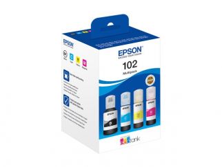 Epson 102 Multipack - 4-pack - black, yellow, cyan, magenta - original - ink cartridge - for EcoTank ET-15000, 2750, 2751, 2756, 2850, 2851, 2856, 3850, 4750, 4850, 4856