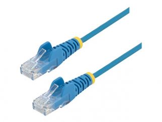 StarTech.com 50cm Slim LSZH CAT6 Ethernet Cable, 10 Gigabit Snagless RJ45 100W PoE Patch Cord, CAT 6 10GbE UTP Network Cable w/Strain Relief, Blue, Fluke Tested/ETL, Low Smoke Zero Halogen - Category 6 - 28AWG (N6PAT50CMBLS) - patch cable - 50 cm - blue