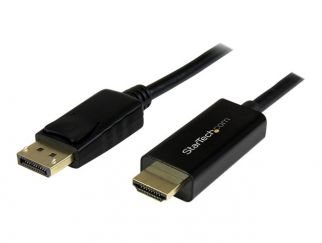 StarTech.com 5m (16 ft) DisplayPort to HDMI Adapter Cable - 4K DisplayPort to HDMI Converter Cable - Computer Monitor Cable (DP2HDMM5MB) - Adapter cable - DisplayPort male to HDMI male - 5 m - 4K support