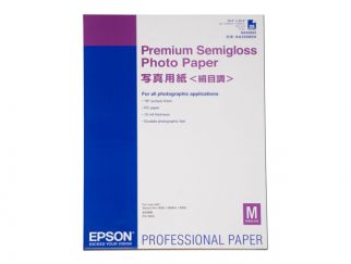 Epson Media, Media, Sheet paper, Premium Semigloss Photo Paper, Graphic Arts - Photographic Paper, A2, 250 g/m2, 25 Sheets