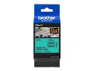 Brother - Polyester - black on green - 21 x 45 mm 72 label(s) (1 roll(s) x 72) die cut labels - for P-Touch PT-D800W, PT-P900W, PT-P950NW