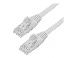 StarTech.com 50ft CAT6 Cable, 10 Gigabit Snagless RJ45 650MHz 100W PoE Cat 6 Patch Cord, 10GbE UTP CAT6 Network Cable, White CAT6 Ethernet Cable, Fluke Tested/Wiring is UL Certified/TIA - Category 6 - 24AWG (N6PATCH50WH) - patch cable - 15.2 m - white