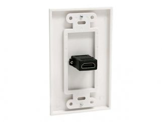 StarTech.com Single Outlet Female HDMI Wall Plate White - Wall mount plate - white - HDMIPLATE - Wall mount plate - white - for P/N: FPCEILPTBLP, FPWFXBAT, FPWHANGER, FPWTLTBAT, FPWTLTPORT, MBLTVSTNDEC, VIDWALLMNT