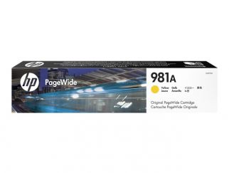 HP 981A - 69 ml - yellow - original - PageWide - ink cartridge - for PageWide Enterprise Color MFP 586, PageWide Managed Color E55650