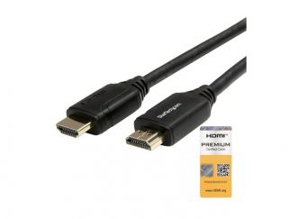 StarTech.com StarTech.com Premium Certified High Speed HDMI 2.0 Cable with Ethernet - 1.5ft 0.5m - HDR 4K 60Hz - 20 inch Short HDMI Male to Male Cord (HDMM50CMP) - HDMI cable with Ethernet - 50 cm