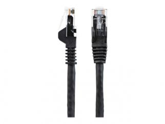 StarTech.com 100ft CAT6 Ethernet Cable, 10 Gigabit Snagless RJ45 650MHz 100W PoE Patch Cord, CAT 6 10GbE UTP Network Cable w/Strain Relief, Black, Fluke Tested/Wiring is UL Certified/TIA - Category 6 - 24AWG (N6PATCH100BK) - patch cable - 30.5 m - black