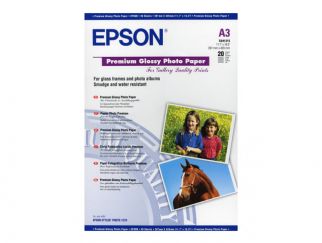 Epson Media, Media, Sheet paper, Premium Glossy Photo Paper, Graphic Arts - Photographic Paper, A3, 255 g/m2, 20 Sheets