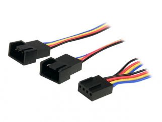 StarTech.com 12in 4 Pin Fan Power Splitter Cable - F/M - 1ft Fan Y Cable - 1ft 4-pin Fan Splitter Cable (FAN4SPLIT12) - Fan power splitter - 4 pin PWM (F) to 4 pin PWM (M) - 31 cm - for P/N: FAN1156PWM, FAN12025PWM, FAN8025PWM