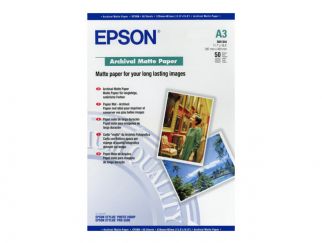 Epson Media, Media, Sheet paper, Archival Matte Paper, Graphic Arts - Photographic Paper, A3, 189 g/m2, 50 Sheets