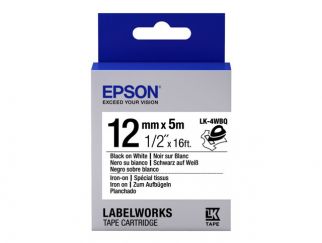 Epson LabelWorks LK-4WBQ - label tape - 1 cassette(s) - Roll (1.2 cm x 5 m)