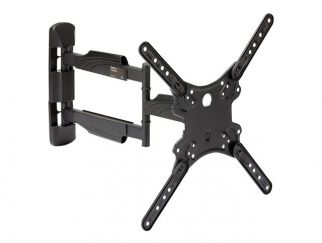 StarTech.com Full Motion TV Wall Mount, 32-55 inch (77lb/35kg) VESA Displays, Low Profile Universal Flat Screen TV Wall Mount, Heavy Duty Adjustable Tilt/Swivel Articulating Arm Bracket - Cable Management mounting kit - for TV - black