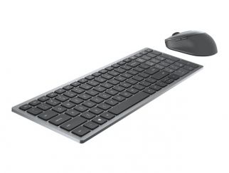 Dell Multi-Device KM7120W - Keyboard and mouse set - wireless - 2.4 GHz, Bluetooth 5.0 - UK - titan grey - for Latitude 3310 2-in-1, Precision 5750, 7750, XPS 15 9510
