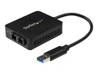 StarTech.com USB to Fiber Optic Converter - 1000Base-SX SC - MM - Windows / Mac / Linux - USB 3.0 Ethernet Adapter - Network Adapter (US1GA30SXSC) - Network adapter - USB 3.0 - 1000Base-SX - 850 nm - black