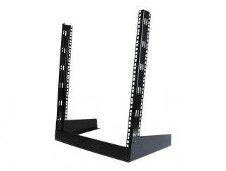 StarTech.com 12U Open Frame Network Rack - 19" 2 Post Free Standing Desktop Rack for Computer, AV, Media, IT, Data & Server Room Equipment (RK12OD) - Rack open frame - black - 12U - 19" - for P/N: CABCAGENUTS6, CABSCREWM52, CABSCREWSM6, CABSCRWM520, CABSC