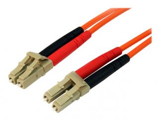 StarTech.com 30m Fiber Optic Cable - Multimode Duplex 50/125 - LSZH - LC/LC - OM2 - LC to LC Fiber Patch Cable (50FIBLCLC30) - Network cable - LC multi-mode (M) to LC multi-mode (M) - 30 m - fibre optic - duplex - 50 / 125 micron - orange - for P/N: SFPF1