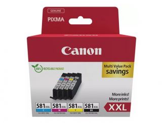 Canon CLI-581XXL C/M/Y/BK Multi Pack - 4-pack - 11.7 ml - XXL size - black, yellow, cyan, magenta - original - box - ink tank - for PIXMA TS6251, TS6350, TS6351, TS705, TS8252, TS8350, TS8351, TS8352, TS9550, TS9551