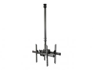 StarTech.com Dual TV Ceiling Mount, Back-to-Back Heavy Duty Hanging Dual Screen Mount with Adjustable Telescopic 3.5' to 5' Pole, Tilt/Swivel/Rotate, VESA Bracket for 32?-75" Displays - Ceiling TV Bracket (FPCEILBTB) - Bracket - for flat panel - heavy dut