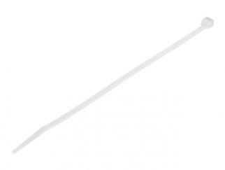 StarTech.com 20cm(8") Cable Ties, 4mm(1/8") wide, 55mm(2-1/8") Bundle Diameter, 22kg(50lb) Tensile Strength, Nylon Self Locking Zip Ties w/ Curved Tip, 94V-2/UL Listed, 1000 Pack, White - Nylon 66 Plastic - TAA (CBMZT8NK) - cable tie - TAA Compliant