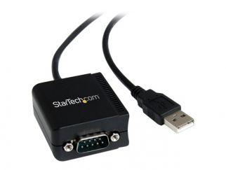 StarTech.com USB to Serial Adapter - Optical Isolation - USB Powered - FTDI USB to Serial Adapter - USB to RS232 Adapter Cable (ICUSB2321FIS) - Serial adapter - USB - RS-232 - black