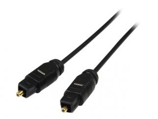 StarTech.com 15 ft Thin Toslink Digital Optical SPDIF Audio Cable - 15ft / 15 Feet Optical Audio Cable (THINTOS15) - digital audio cable (optical) - SPDIF - 4.6 m