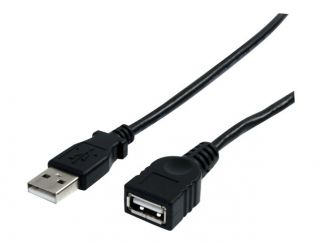 StarTech.com 6 ft Black USB 2.0 Extension Cable A to A - M/F - USB extension cable - USB (M) to USB (F) - USB 2.0 - 6 ft - black - USBEXTAA6BK - USB extension cable - USB (M) to USB (F) - USB 2.0 - 1.8 m - black - for P/N: 35FCREADBK3, ICUSB2321F, ICUSB23