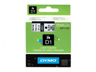 DYMO D1 Tape 19mm Black on white