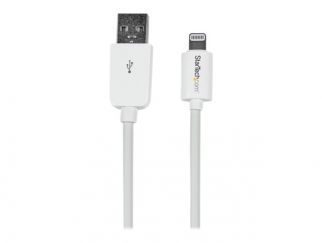 StarTech.com 3m (10ft) Long White Apple® 8-pin Lightning Connector to USB Cable for iPhone / iPod / iPad - Charge and Sync Cable (USBLT3MW) - Lightning cable - Lightning / USB - 3 m