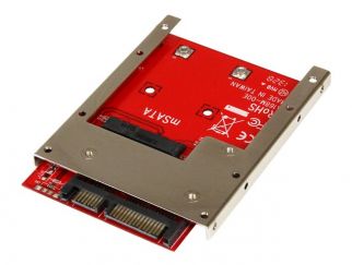 StarTech.com mSATA SSD to 2.5in SATA Adapter Converter - mSATA to SATA Adapter for 2.5in bay with Open Frame Bracket and 7mm Drive Height (SAT32MSAT257) - Storage controller - 1 Channel - SATA 6Gb/s - SATA 6Gb/s - for P/N: BRACKET125PT, BRACKET125PTP, SAT