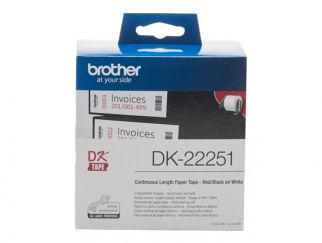 Brother DK22251 - Black/red on white - Roll (6.2 cm x 15.24 m) 1 roll(s) label continuous paper