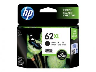HP 62XL - High Yield - black - original - ink cartridge - for Envy 55XX, 56XX, 76XX, Officejet 200, 250, 252, 57XX, 8040