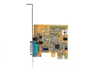 StarTech.com PCI Express Serial Card, PCIe to RS232 (DB9) Serial Interface Card, PC Serial Card with 16C1050 UART, Standard or Low Profile Brackets, COM Retention, For Windows & Linux - PCIe to DB9 Card (11050-PC-SERIAL-CARD) - serial adapter - PCIe 2.0 -