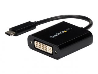 StarTech.com USB C to DVI Adapter - Black - 1920x1200 - USB Type C Video Converter for Your DVI D Display / Monitor / Projector (CDP2DVI) - video / USB adapter - 24 pin USB-C to DVI-I