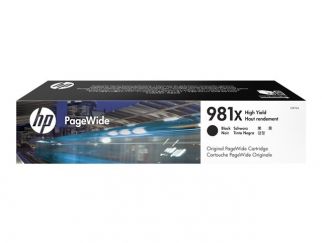 HP 981X - 194 ml - High Yield - black - original - PageWide - ink cartridge - for PageWide Enterprise Color MFP 586, PageWide Managed Color E55650