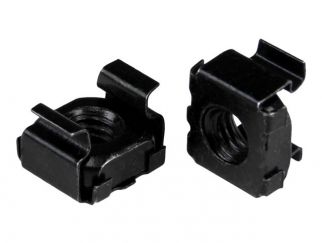 StarTech.com M5 Cage Nuts - 100 Pack, Black - M5 Mounting Cage Nuts for Server Rack & Cabinet (CABCAGENUT2B) - cage nuts