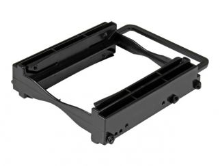 StarTech.com Dual 2.5" SSD/HDD Mounting Bracket for 3.5" Drive Bay - Tool-Less Installation - 2-Drive Adapter Bracket for Desktop Computer (BRACKET225PT) - Storage bay adapter - 3.5" to 2 x 2.5" - black - for P/N: M2E4SFF8643, PEX4SFF8643, U2M2E125