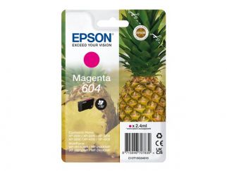 Epson 604 - 2.4 ml - magenta - original - blister with RF/acoustic alarm - ink cartridge - for Expression Home XP-2200, 2205, 3200, 3205, 4200, 4205, WorkForce WF-2910, 2930, 2935, 2950