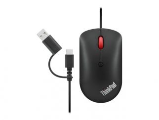 Lenovo ThinkPad Compact - mouse - USB, USB-C - raven black