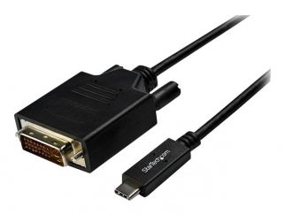 StarTech.com 10ft (3m) USB C to DVI Cable, 1080p (Single Link) USB Type-C (DP Alt Mode HBR2) to DVI-Digital Video Adapter Cable, Thunderbolt 3 Compatible, Laptop to DVI Monitor/Display - USB-C Adapter Cable (CDP2DVI3MBNL) - External video adapter - VIA/VL