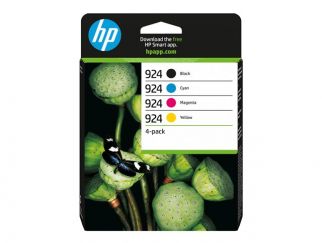 HP 924 - 4-pack - cyan, magenta, yellow, black - original - ink cartridge