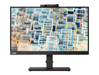 Lenovo ThinkVision T22v-20 - LED monitor - 21.5" - 1920 x 1080 Full HD (1080p) @ 75 Hz - IPS - 250 cd/m² - 1000:1 - 4 ms - HDMI, VGA, DisplayPort - speakers - raven black