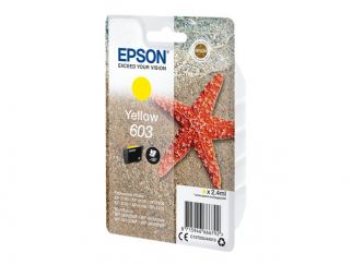 Epson Ink Cartridges, 603, Starfish, Singlepack, 1 x 2.4 ml Yellow, Standard