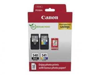 Canon PG-540/CL-541 Photo Paper Value Pack - 2-pack - black, colour (cyan, magenta, yellow) - original - ink cartridge / paper kit